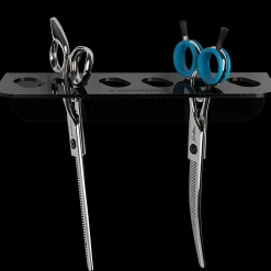 Acrylic 6 Scissor Holder Wall Mount Black by PetStore.Direct