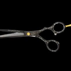 5.5" Black Floral Grooming Shear Set by PetStore.Direct
