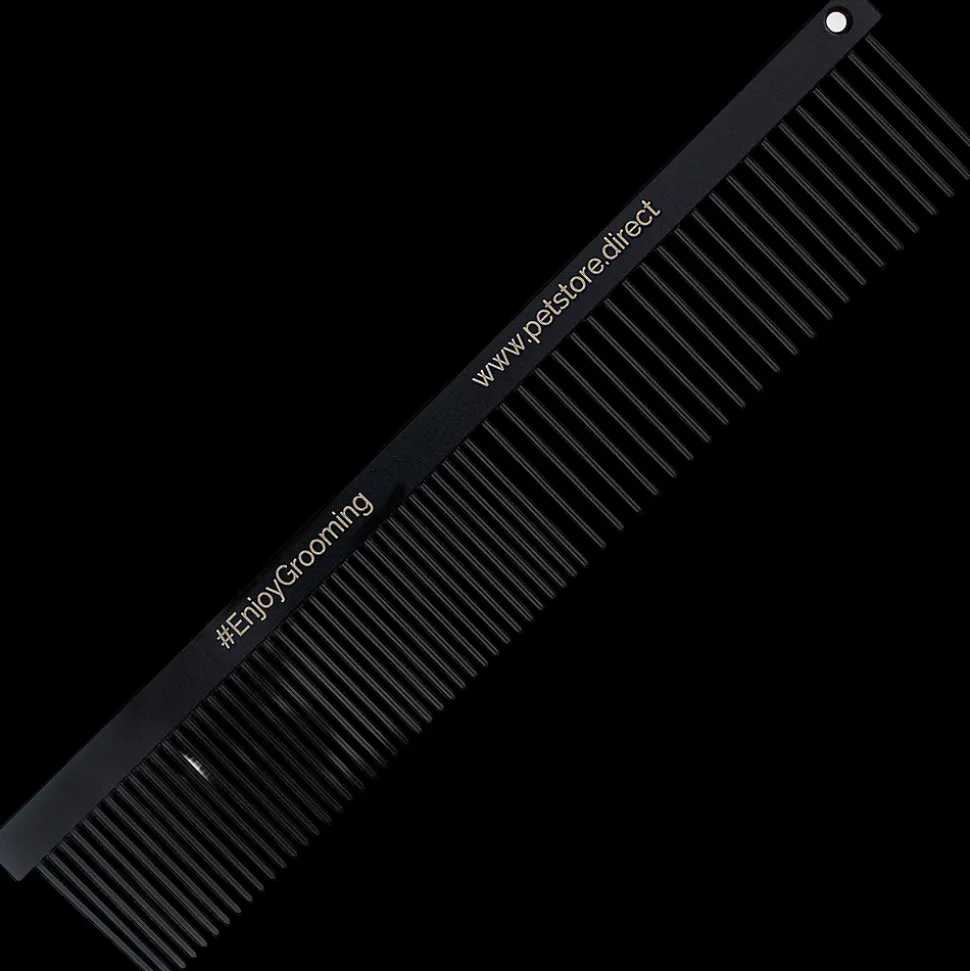 7.5" Black Premium 50/50 Comb by PetStore.Direct