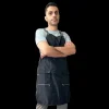 Black Waterproof Signature Strap Crossover Apron by Ladybird Line