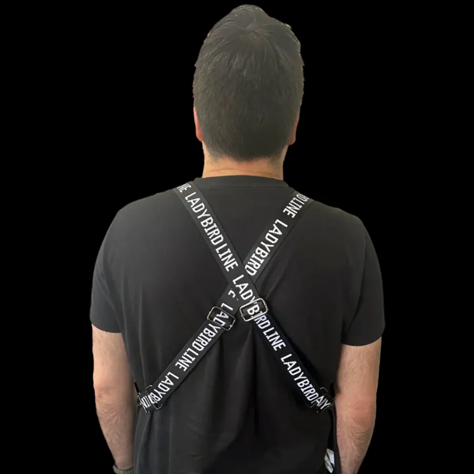 Black Waterproof Signature Strap Crossover Apron by Ladybird Line
