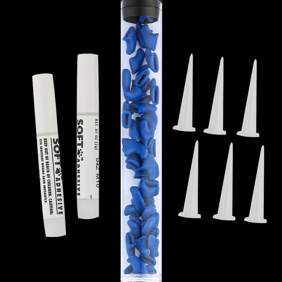 Blue Feline Medium Nail Caps by Soft Claws