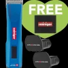 Blue Saphir Cordless Clipper Two Batteries with Free Clipper Grip by Heiniger