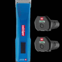 Blue Saphir Cordless Clipper Two Batteries with Free Clipper Grip by Heiniger