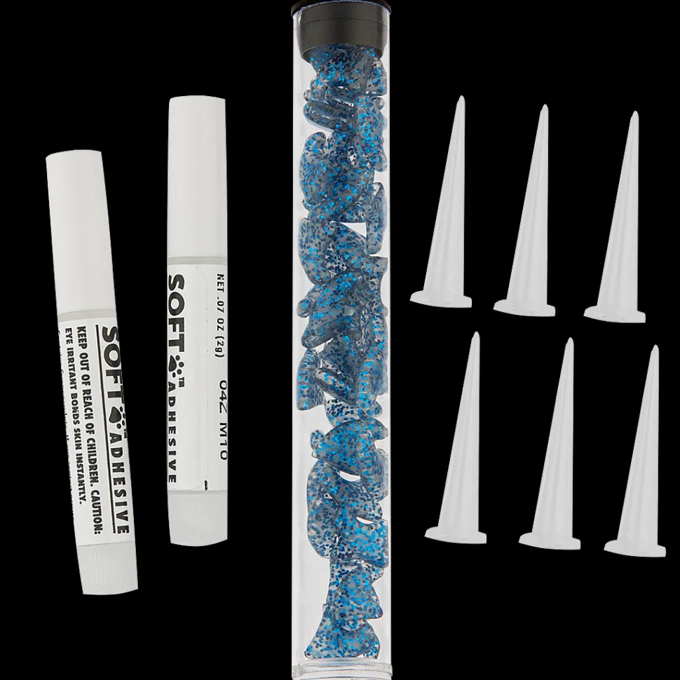 Blue Sparkle Feline Large Nail Caps by Soft Claws
