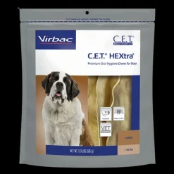 C.E.T. HEXtra Oral Hygiene Chews for Dogs Pack of 30 Large by Virbac