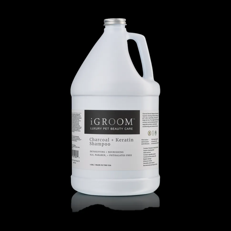 Charcoal and Keratin Shampoo Gallon by iGroom