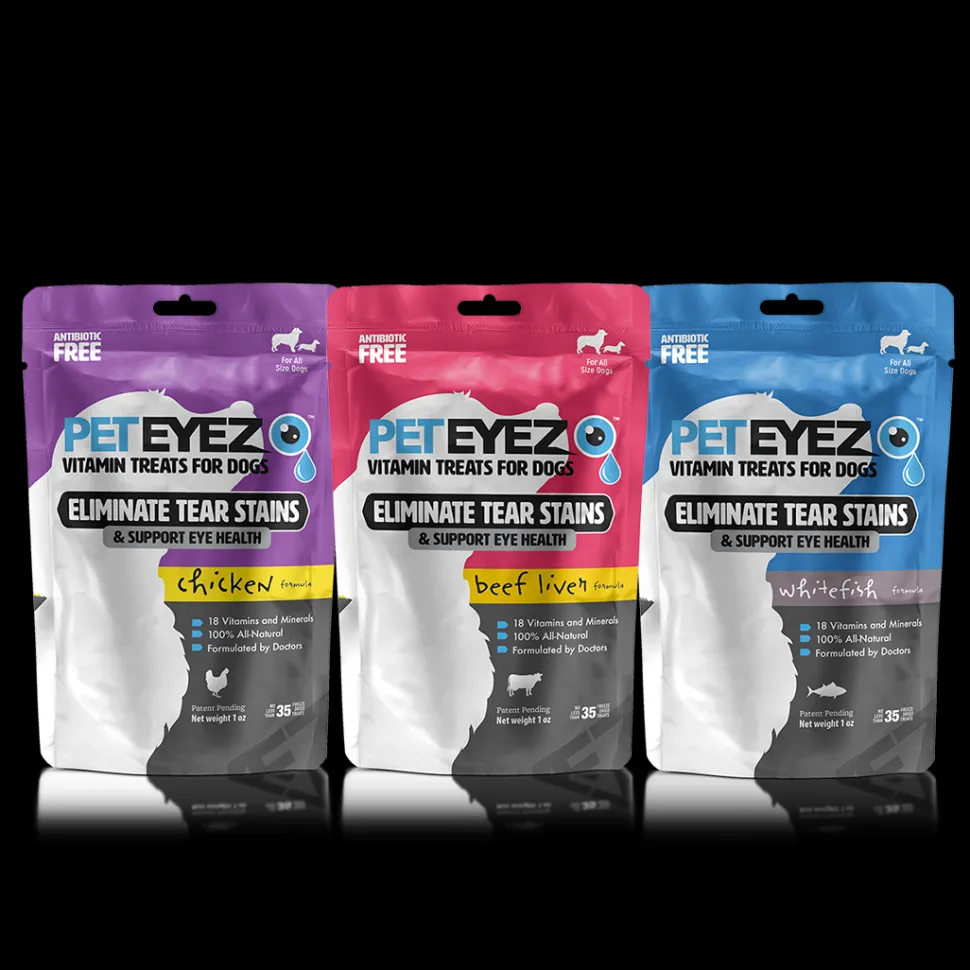 Chicken, Beef Liver, and Whitefish Dog Treats Bundle by Pet Eyez