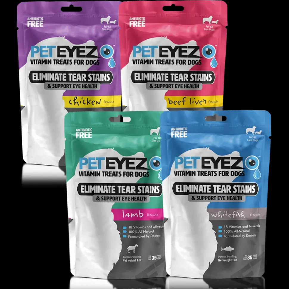 Chicken, Lamb, Beef Liver, and Whitefish Dog Treats Bundle by Pet Eyez