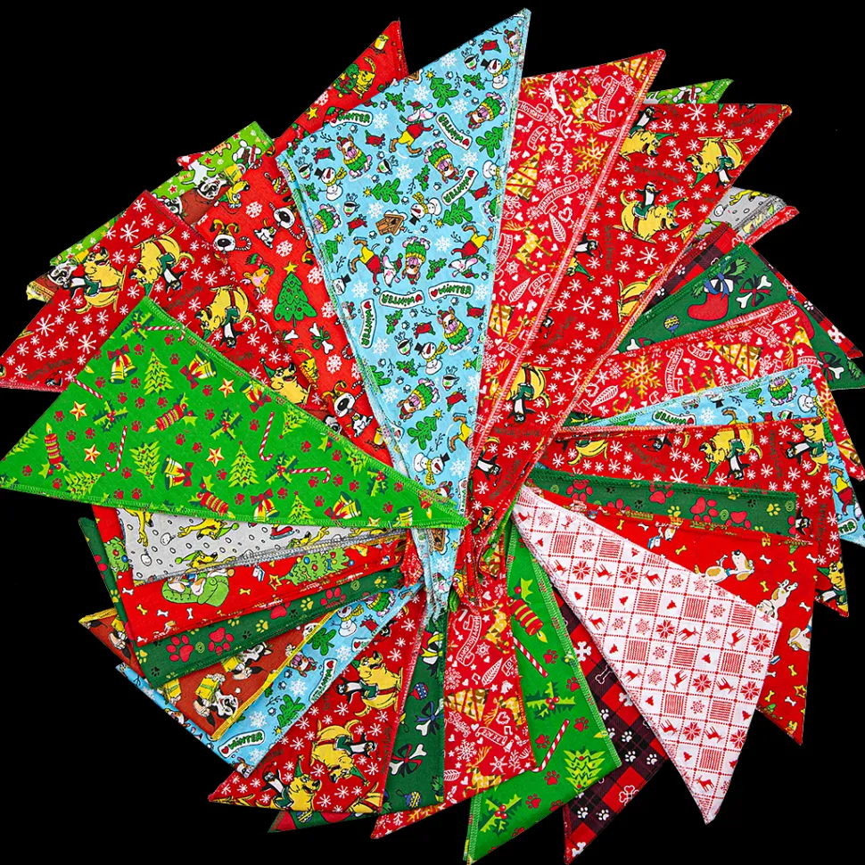 Christmas Winter Bandanas - 60 Assorted Sizes and Patterns by Bandanas Unlimited