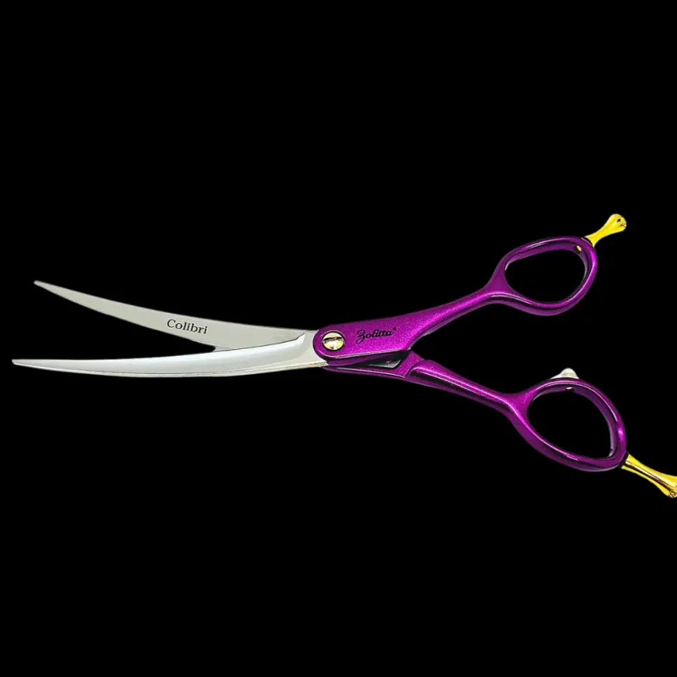 Colibri Curved Scissors Dark Purple 6.25 by Zolitta