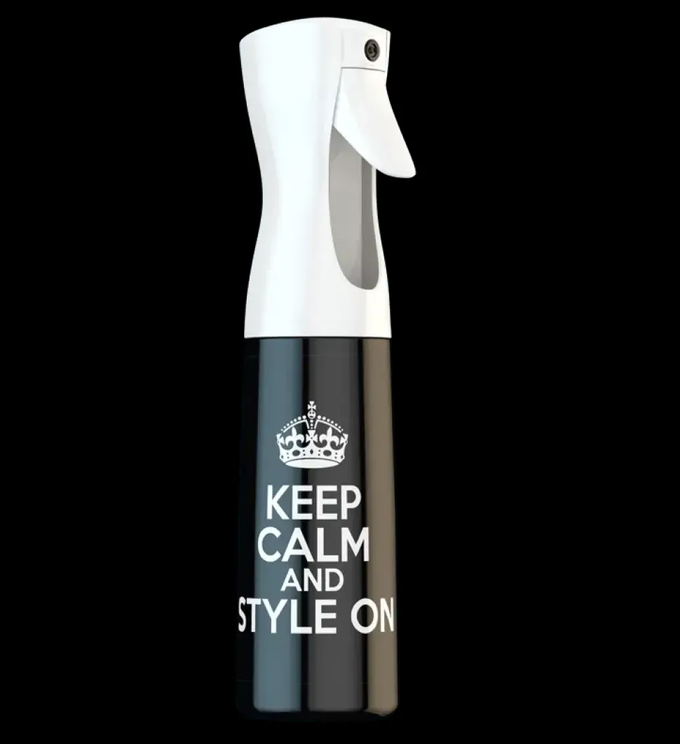 Continuous Spray Bottle Keep Calm Black