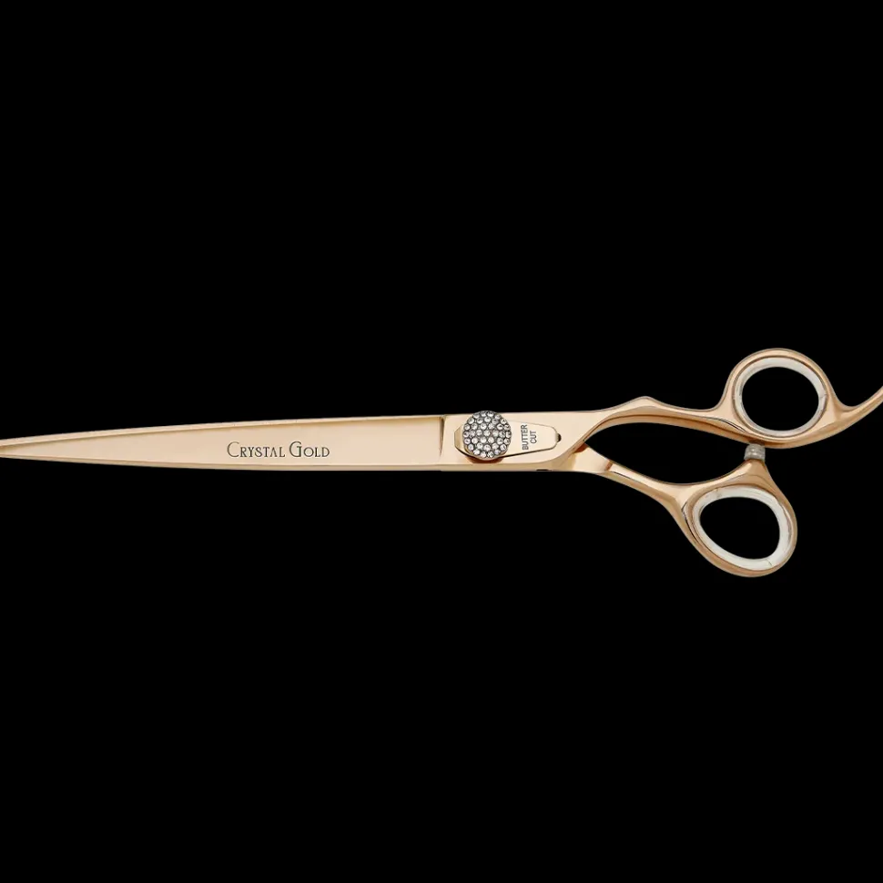 Crystal Gold Cobalt 8.5" Straight Shear by Geib