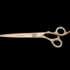 Crystal Gold Cobalt 7.5" Straight Shear by Geib