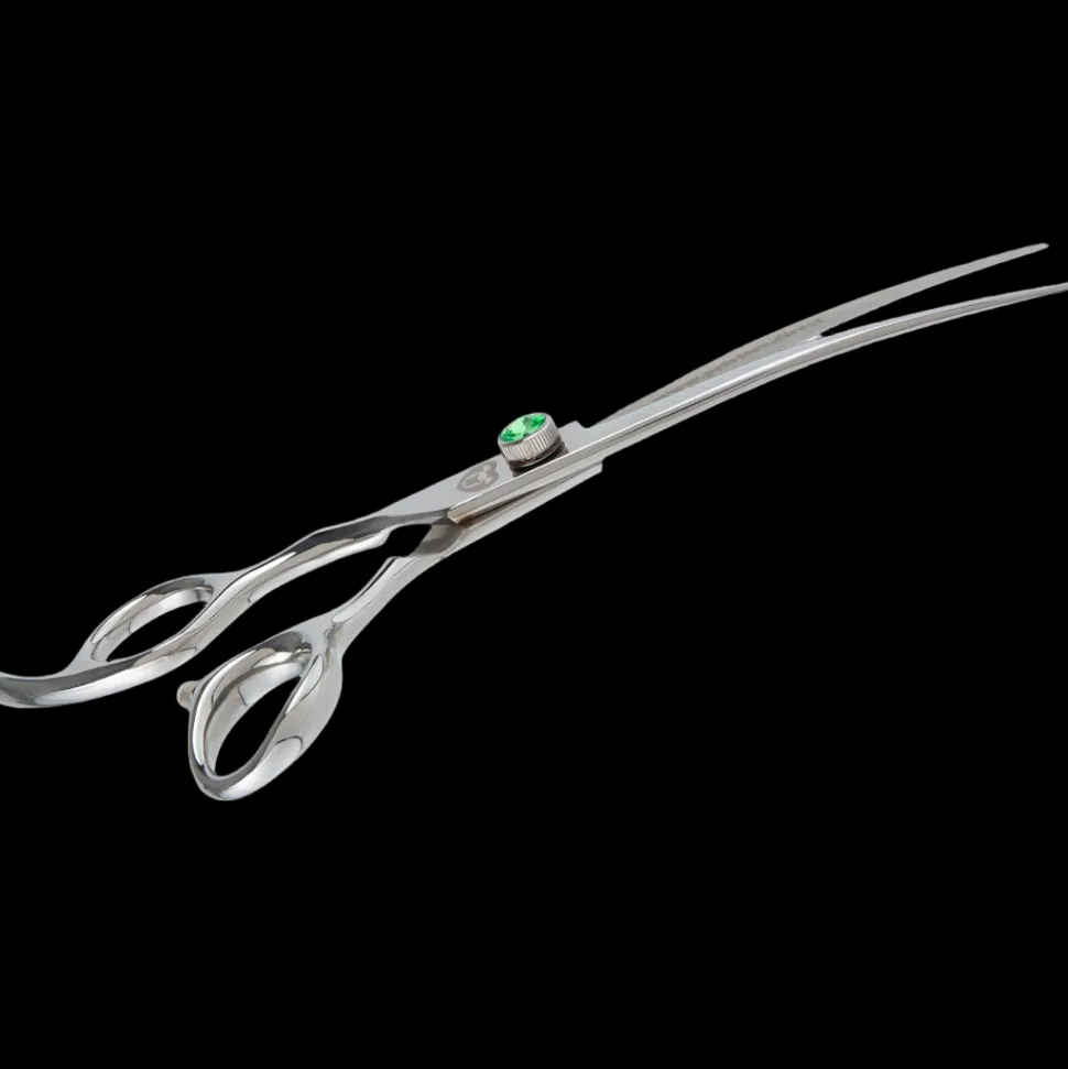 7" Curved Left-Handed Grooming Shears by PetStore.Direct