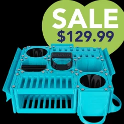 Custom Cube Tool Caddy Cyan by Vanity Fur