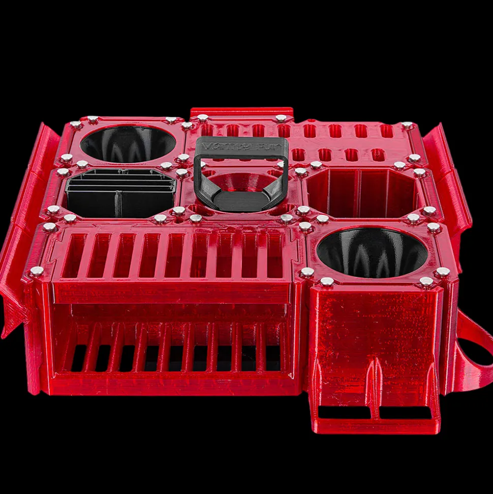 Custom Cube Tool Caddy Jolly Red by Vanity Fur