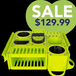 Custom Cube Tool Caddy Lime Green by Vanity Fur