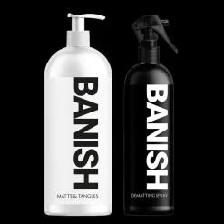 Duo: 17oz Spray and 33oz Conditioner by Banish