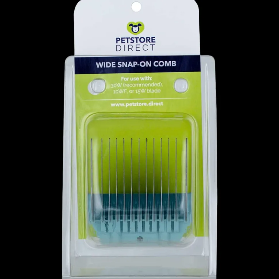 #E 1″ Aqua Wide Snap on Comb by PetStore.Direct