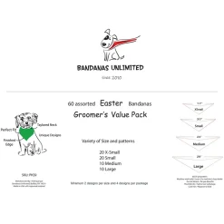 Easter Bandanas - 60 Assorted Sizes and Patterns by Bandanas Unlimited