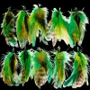 Feather Extension Green and Yellow (Pack of 10) by A Creative Collection