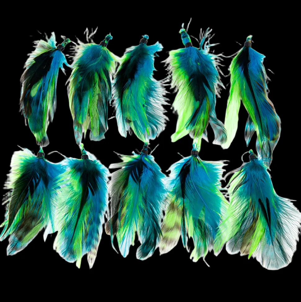 Feather Extension Teal and Green (Pack of 10) by A Creative Collection
