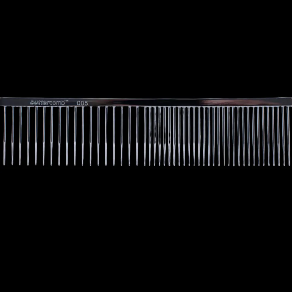 7.5" Fine/Coarse Long Tooth Greyhound Buttercomb by Chris Christensen