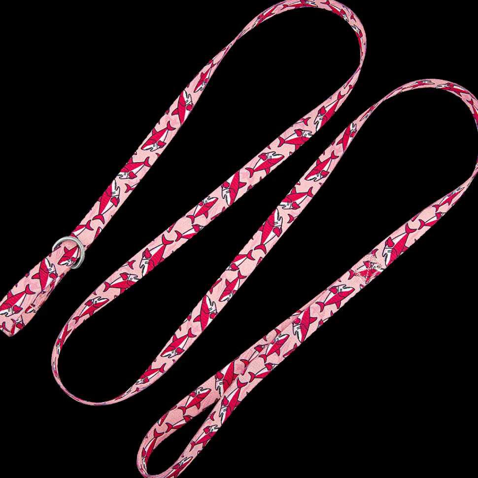 5ft Slip-Lead Leash Pink Sharks by Groom Loop