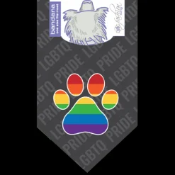 Gay Flag Paw Bandana by Dog Fashion Living
