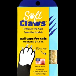 Gold Sparkle Feline Medium Nail Caps by Soft Claws