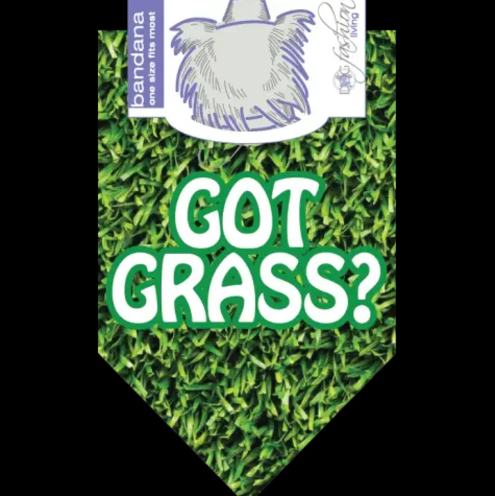 Got Grass? Dog Bandana by Dog Fashion Living