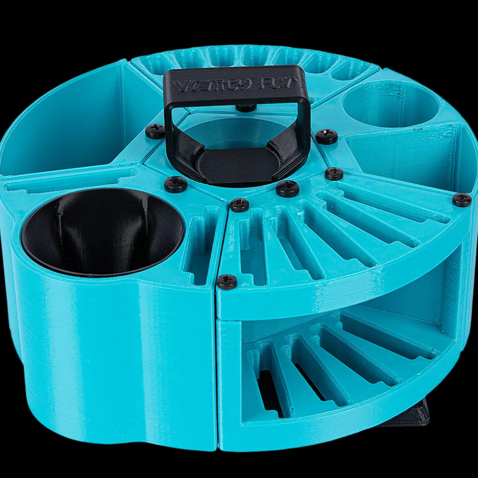 Houndabout Round Tool Caddy Cyan by Vanity Fur