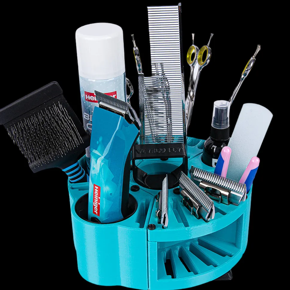 Houndabout Round Tool Caddy Cyan by Vanity Fur