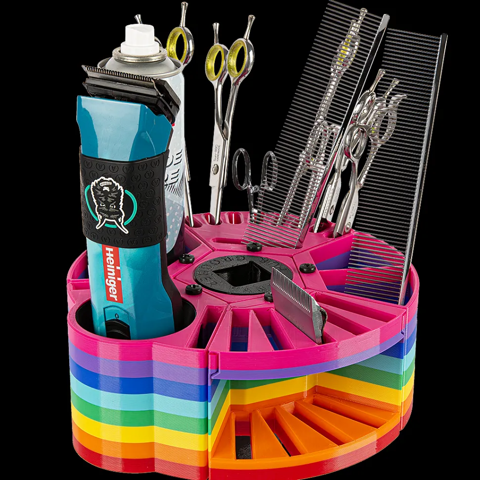 Houndabout Round Tool Caddy Rainbow by Vanity Fur