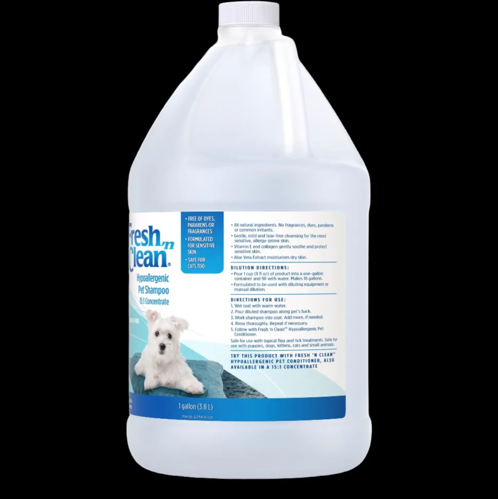Hypoallergenic Pet Shampoo 15:1 Concentrate Gallon by Fresh 'n Clean