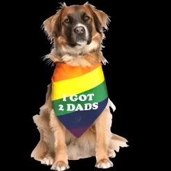 I Got 2 Dads Gay Pride Dog Bandana by Dog Fashion Living