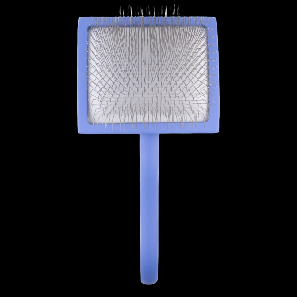 Large Curved Blue Dematting Brush by PetStore.Direct