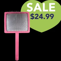 Large Curved Pink Dematting Brush by PetStore.Direct