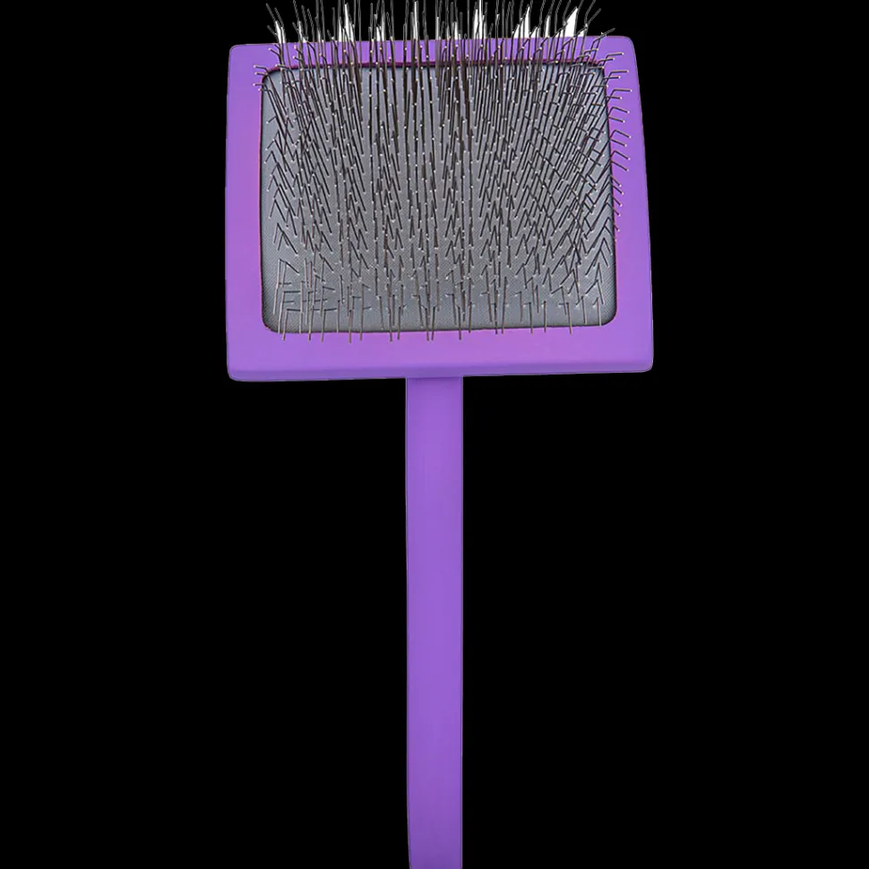 Large Curved Purple Dematting Brush by PetStore.Direct