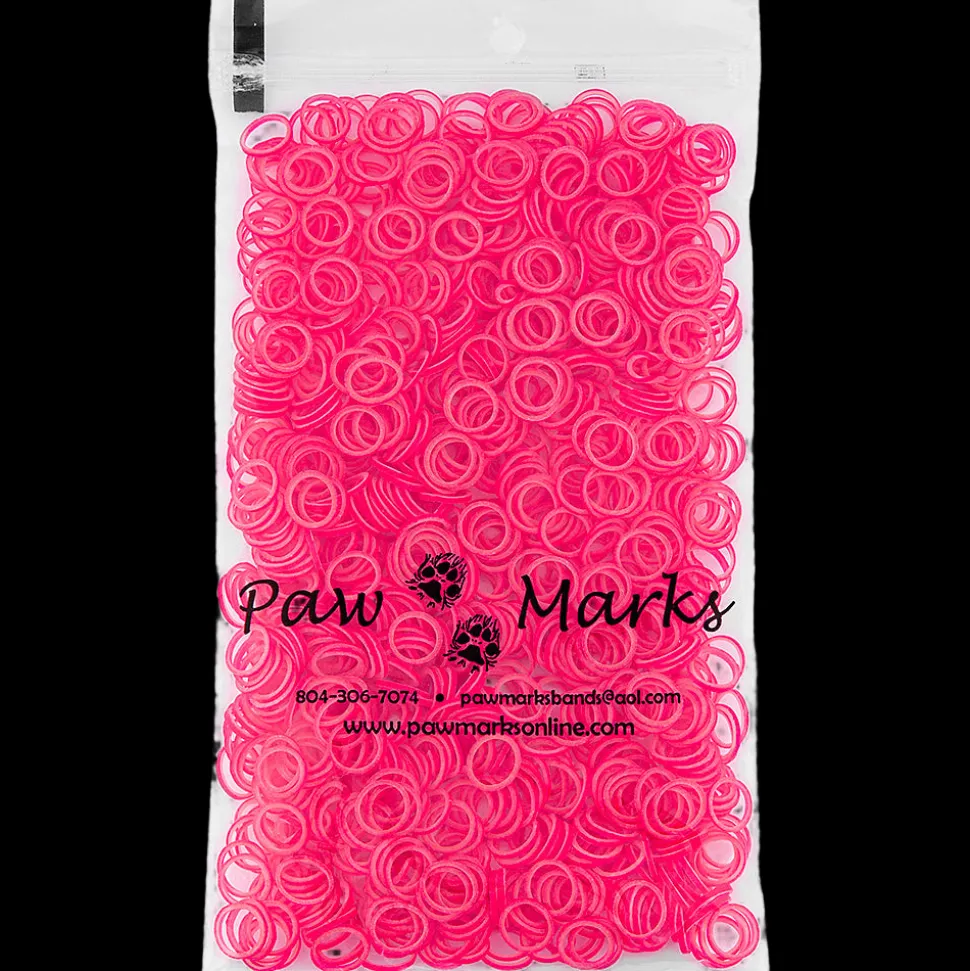 Latex Dog Hair Bands 5/16" Medium Weight Hot Pink by PawMarks
