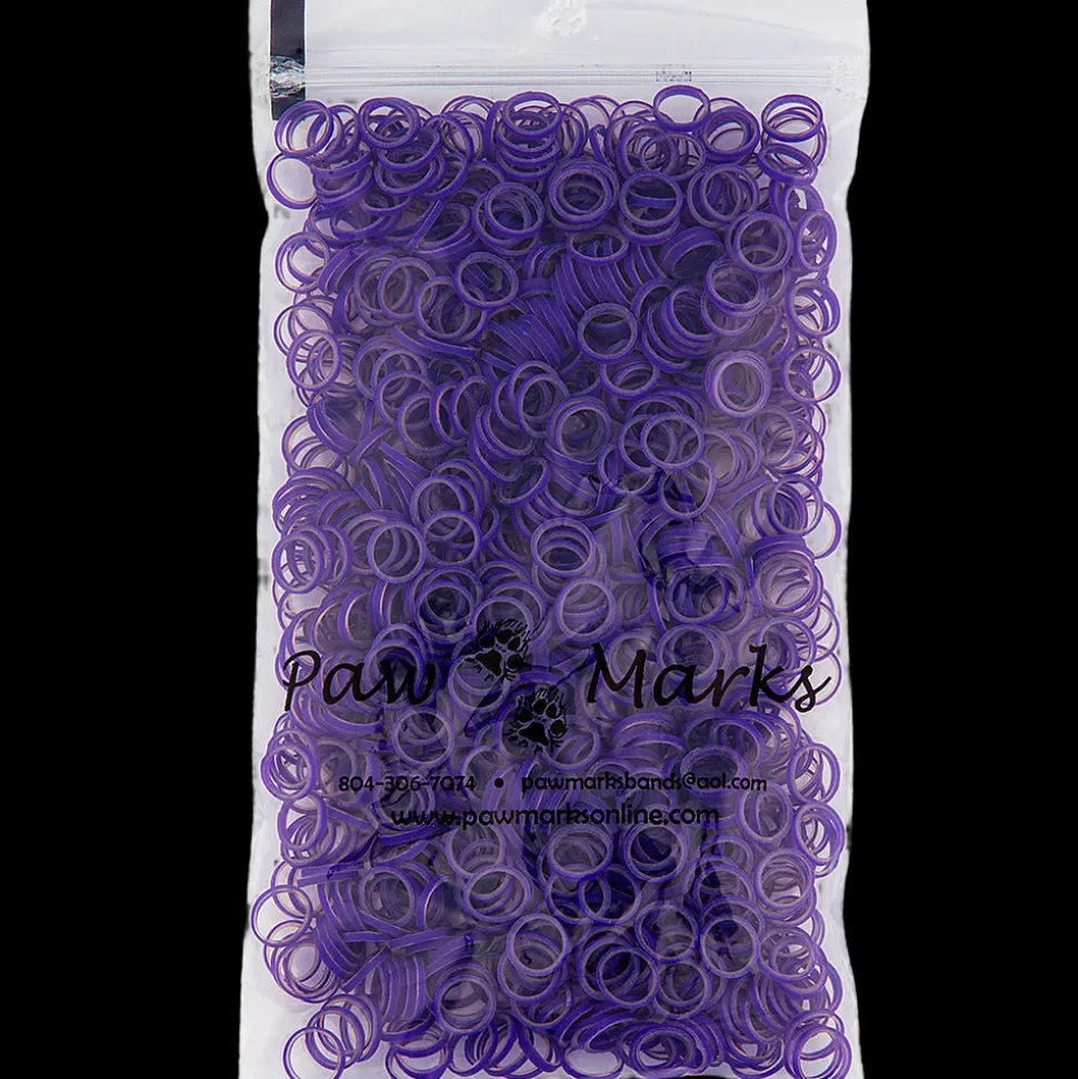 Latex Dog Hair Bands 5/16" Medium Weight Purple by PawMarks