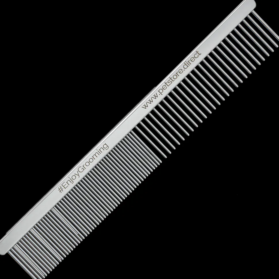 Limited Edition 5" Silver 50/50 Comb by PetStore.Direct