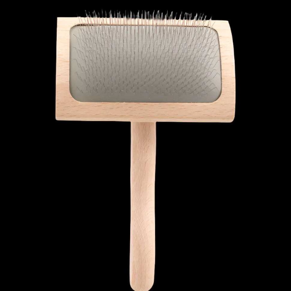 Mark Curved Back Medium Slicker Brush by Chris Christensen