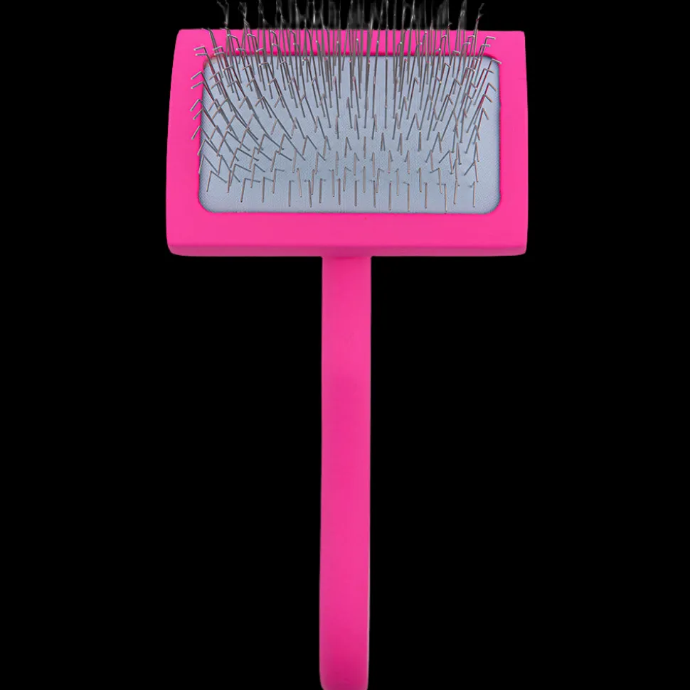 Medium Curved Pink Dematting Brush by PetStore.Direct