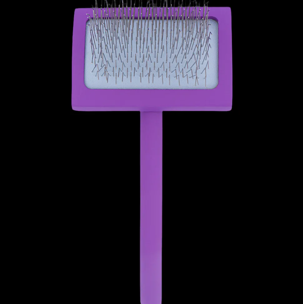 Medium Curved Purple Dematting Brush by PetStore.Direct
