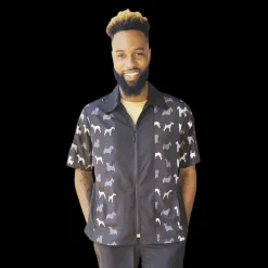 Men's Terrier Print Grooming Jacket by Ladybird Line