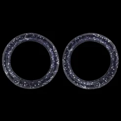 Pack of 2 Premium Scissor Finger Ring Inserts in Black Sparkles by PetStore.Direct