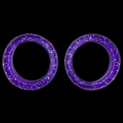 Pack of 2 Premium Scissor Finger Ring Inserts in Purple Sparkles by PetStore.Direct
