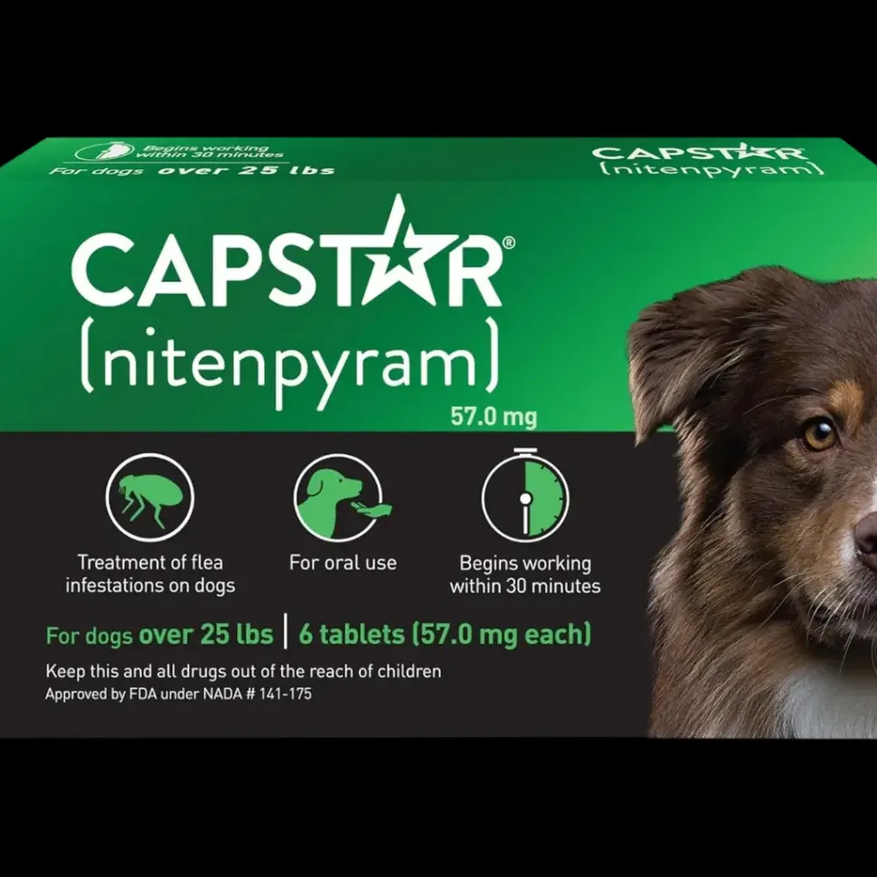 Pack of 6 Tablet For Flea Infestations Over 25Lb Dogs by Capstar